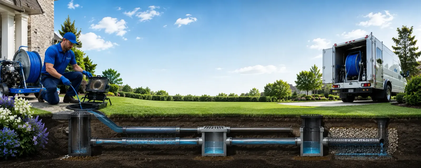 Outdoor drain cleaning information for Maywood, IL
